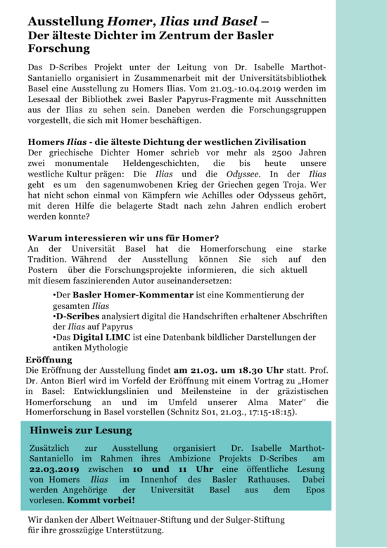 Flyer Exhibition Rückseite